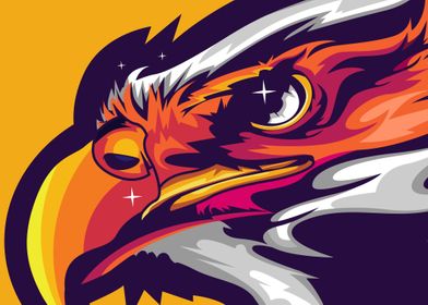 eagle head sticker