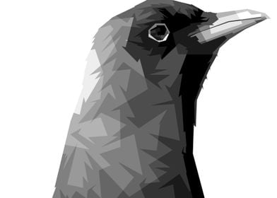 bird head grayscale 