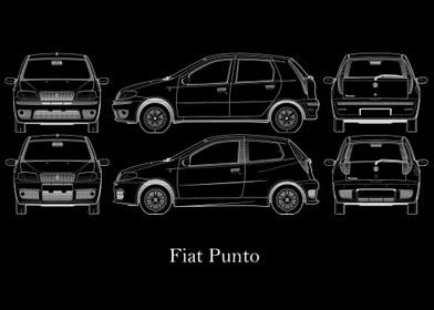 Fiat Punto 2005 Blueprint