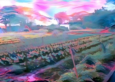 Stylized Farm Painting