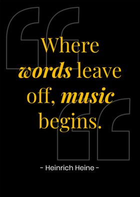 Heinrich Heine Quote Music
