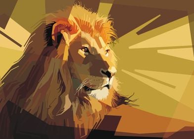 lion abstract