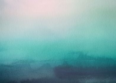 Abstract Watercolor Teal