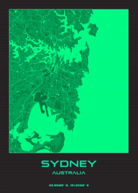 Sydney Australia City Map