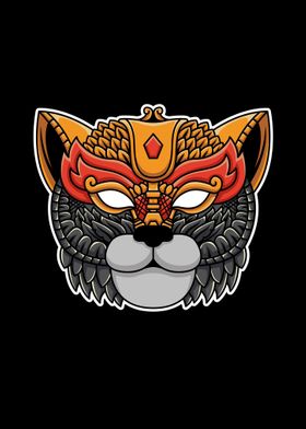 Cat Illustration Ornament 