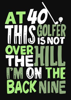 40 Birthday Golfer Design