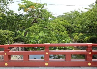 Red Bridge in Japan