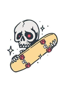 Skull love Skateboard