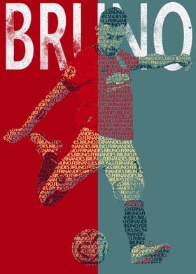 Bruno Fernandes Text Art