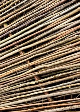 Detail Of Wicker Fence