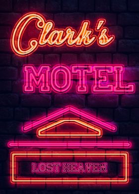 Clarks Motel Neon Sign