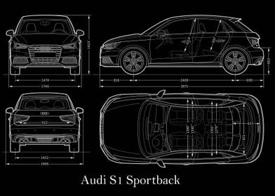 Audi S1 2014 Blueprint