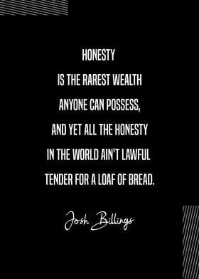 Josh Billings On Honesty