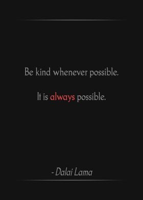 Be kind