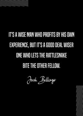 Josh Billings On Wisdom