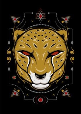 Cheetah Head  illustration