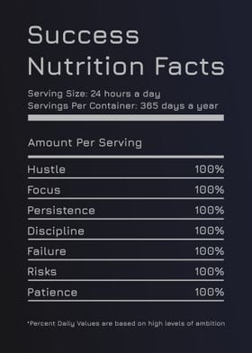 Success Nutrition Facts