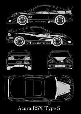 Acura RSX Type S Blueprint