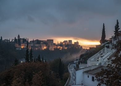 Alhambra at Sunset