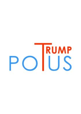 POTUS Trump Color On White