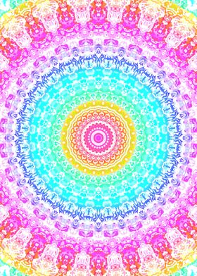 Rainbow Hippie Mandala