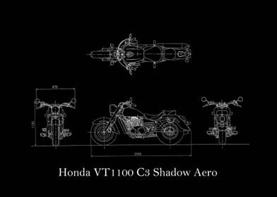 Honda VT1100 3 Shadow 