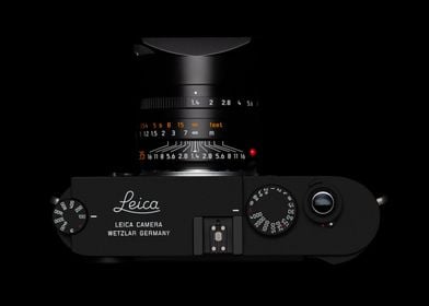 Leica camera with lens