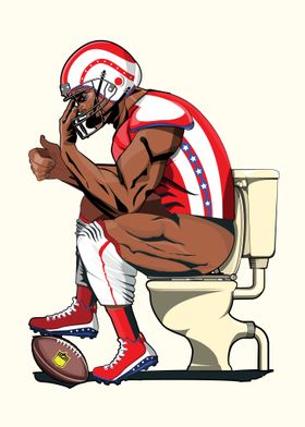 American Football Toilet