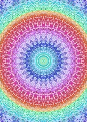 Rainbow Hippie Mandala