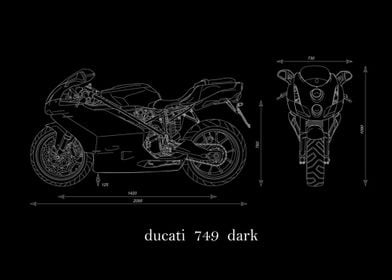 ducati 749 dark 2005 