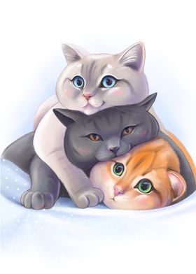 Three kittens