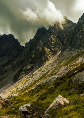 Mountains and clouds