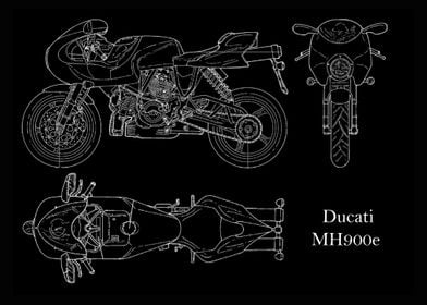 Ducati MH900e Blueprint