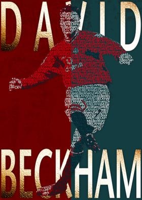 David Beckham Text Art v2