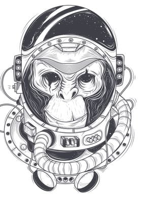 The monkey sketch artwork