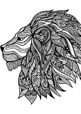 The lion sketch artwork