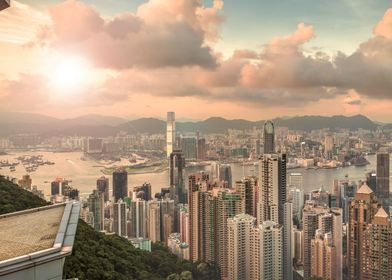 Hong Kong from peak vista