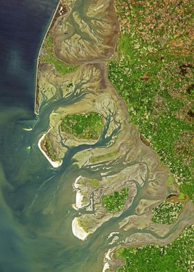 The Wadden Sea from space
