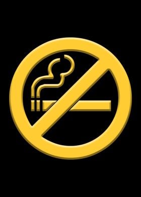 No Smoking Mark On Black