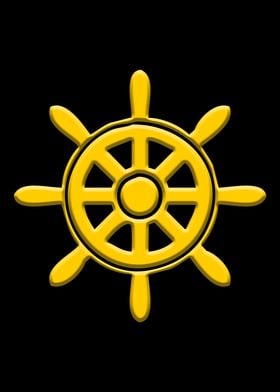 Yellow Ship Steering Wheel