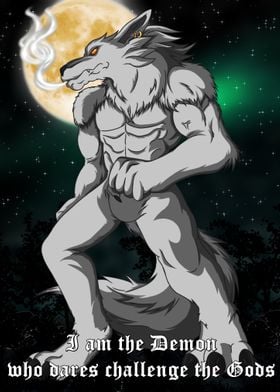 Wolf In Moonlight