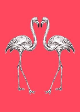 Pair of Flamingos 