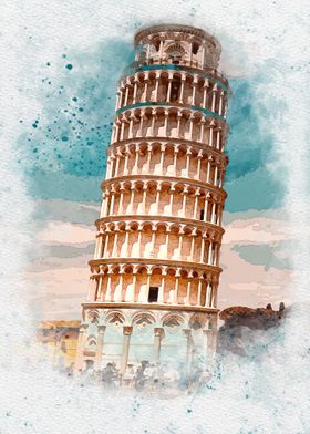 Pisa in Watercolor