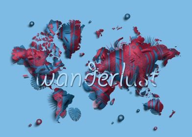 world map decor 3