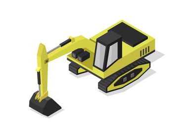 isometric excavator