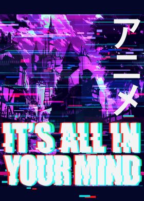 'Anime All In Your Mind' Poster by Saphira Design | Displate