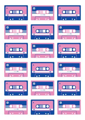 Retro Cassettes Pattern