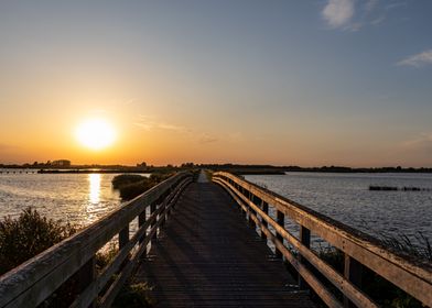 Bridge and sunset