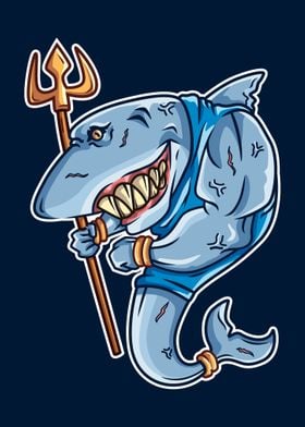 Shark Warrior Illustration