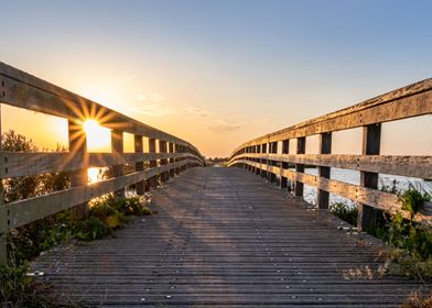 walkway sunset